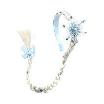 Tiara Elsa Para Meninas Com Peruca De Neve, Trança, Coroa Com Strass, Acessórios De Cabelo Para