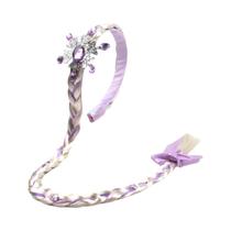 Tiara Elsa Para Meninas Com Peruca De Neve, Trança E Coroa De Strass Acessório De Cabelo DIY Para