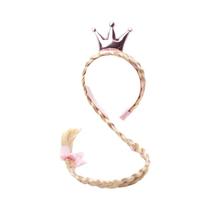 Tiara Elsa Para Meninas Com Peruca De Neve, Trança E Coroa De Strass Acessório De Cabelo DIY Para