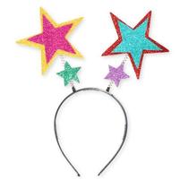 Tiara Estrelas Coloridas Acessório Brilhante O Carnaval