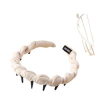 Tiara Feminina Antiderrapante De Tecido Com Dentes, Acessório De Cabelo Moderno E Elegante