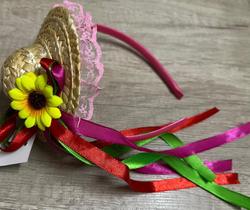 Tiara festa junina arco com chapeu e girassol Tiara festa junina arco com chapeu e girassol