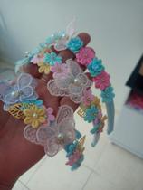 Tiara flor e borboleta Tiara flor e borboleta