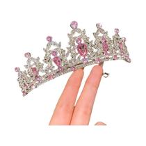Tiara Grande De Coroa Acessório De Cabelo Fashionável E Doce Para Apresentações E Aniversários