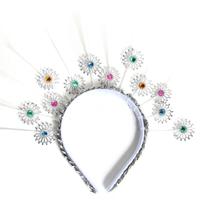 Tiara Grega Prata com Pedrarias Acessório Carnaval