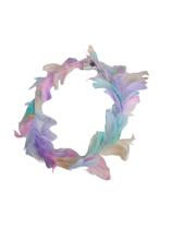 Tiara Guirlanda Anjo Branco Com Penas Led Fantasia- Kit 5Un