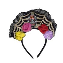 Tiara Halloween Caveira Mexicana 23Cm Halloween