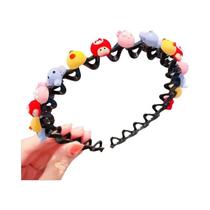 Tiara Infantil De Morango Com Desenho Animado, Faixa De Cabelo Ondulada Antiderrapante, Acessório De