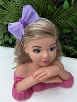 Tiara Infantil Lilás com Detalhes em Pérolas para Festa Luxuosa