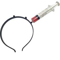 Tiara Injeção Acessório Fantasia Enfermeira Halloween Carnaval Festa