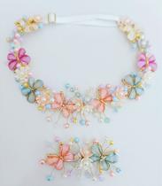 Tiara Jardim das Borboletas - Acessório Infantil Personalizado Tiara Jardim das Borboletas - Acessório Infantil Personalizado