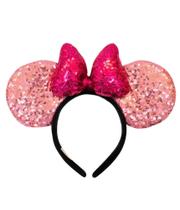 Tiara Laço Roxo Orelhas Rosa Minnie Lantejoulas - Disney