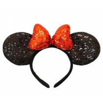 Tiara Laço Vermelho Orelhas Minnie Lantejoulas - Mickey & Minnie - Disney