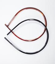 Tiara Lisa 0,6cm Lg Tartaruga E Preta De Acetato Musa Kalliopi