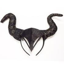 Tiara Malévola Preta e Dourada para Fantasias