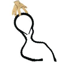 Tiara Maozinha Vandinha Familia Addams Halloween Com Trança - Lolo Fest Tiara Maozinha Vandinha Familia Addams Halloween Com Trança - Lolo Fest