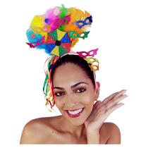Tiara Mascara de Carnaval Arco com Brilho Glitter Bloquinho Folia Micareta Bloco de Rua Fantasia Desfile Escolas Samba - Fantasias do O