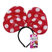 Tiara Minnie Com Laço Vermelho E Pontos Brancos - Disney