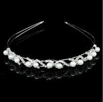 Tiara Noiva Dama Daminha Debutante Strass Pérola Barata