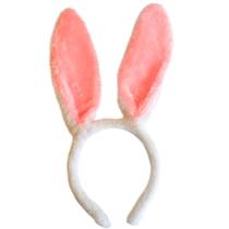 Tiara Orelha Coelho Pelúcia Infantil Fantasia Festas Páscoa