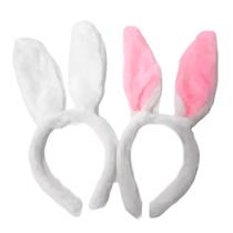 Tiara Orelha De Coelho Pelúcia Infantil Páscoa Festas