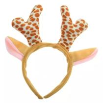 Tiara Orelhas E Chifre De Rena Do Papai Noel Fantasia Natal Carnaval Halloween Criança