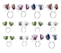 Tiara Para Festas Pom Pom Ráfia Fantasia Sortida 12 Un