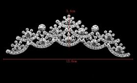 Tiara Pente Princesa Noivas Brilho Cristais + Brincos