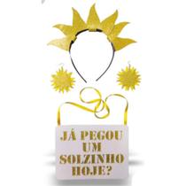 Tiara, Placa e Brinco Carnaval Sol Solzinho EVA Vivarte - Inspire sua Festa Loja
