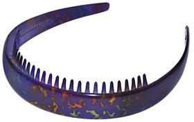 Tiara Plástica Estampada Para Cabelos Larga TA-10E Com 01 Ou 12 Unidades