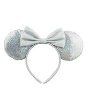 Tiara Prateada Orelhas Laço Minnie 20x25cm Disney Tiara Prateada Orelhas Laço Minnie 20x25cm Disney