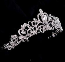 Tiara Princesa Noivas Alto Brilho ouro 16cm com Cristais Tiara Princesa Noivas Alto Brilho ouro 16cm com Cristais
