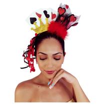 Tiara Rainha de Copas Dama Luxo Arco Glitter Carnaval Bloquinho Festa a Fantasia Kit Folia Micareta Bloco de Rua Desfile Tiara Rainha de Copas Dama Luxo Arco Glitter Carnaval Bloquinho Festa a Fantasia Kit Folia Micareta Bloco de Rua Desfile