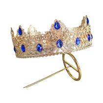 Tiara Redonda De Casamento Com Strass Para Homens, Coroa Real Para Ocasiões Importantes