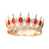 Tiara Redonda De Strass Para Noivas, Mulheres, Rainhas, Princesas E Meninas, Acessórios De Cabelo