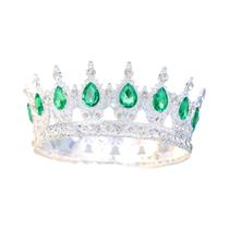 Tiara Redonda De Strass Para Noivas, Mulheres, Rainhas, Princesas E Meninas, Acessórios De Cabelo