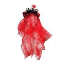 Tiara Rendada com Caveira Flores e Véu Tiara Rendada com Caveira Flores e Véu