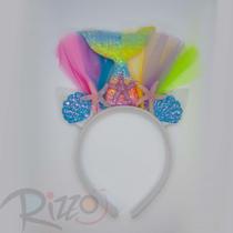 Tiara Sereia - Adereço de Carnaval - Branco - Mod:418 - 01 unidade - Rizzo