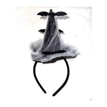 Tiara Teia De Aranha Morcego Halloween Preto Tiara Teia De Aranha Morcego Halloween Preto
