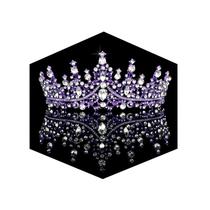 Tiara TOBATOBA Roxo escuro para mulheres, noiva e rainha