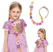 Tiara Trança Rapunzel Princesa Enrolados Disney Flores F Tiara Trança Rapunzel Princesa Enrolados Disney Flores F