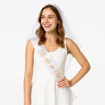 Tiara Véu de noiva Despedida de Solteira e Faixa Papilloo