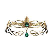 Tiara Vintage Dourada Com Coroa De Cristal E Folhas, Acessório De Cabelo Para Noivas E Rainhas Tiara Vintage Dourada Com Coroa De Cristal E Folhas, Acessório De Cabelo Para Noivas E Rainhas