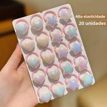 Tiaras Brancas com Pérolas para Meninas - Acessórios para Cabelo com 20 Estrelas