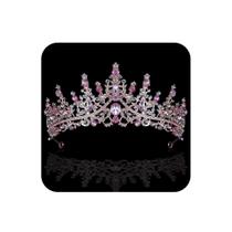 Tiaras COCIDE Pink Crowns para mulheres e meninas Crystal Alloy