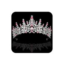 Tiaras COCIDE Pink Crowns para mulheres e meninas Crystal Alloy