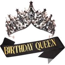 Tiaras de aniversário VELSCRUN Birthday Queen Crown para mulheres Tiaras de aniversário VELSCRUN Birthday Queen Crown para mulheres
