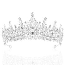 Tiaras de cristal Crown TAROSE Silver para mulheres e meninas