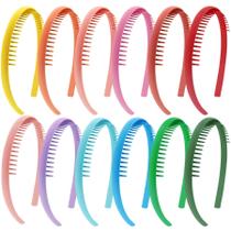 Tiaras de dentes de plástico Duufin para meninas e mulheres - 12 unidades