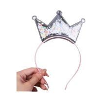 Tiaras de Lantejoulas com Efeito Areia Movediça para Meninas - Acessórios de Moda Infantil